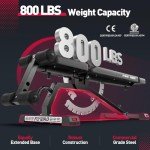 FLYBIRD Weight Bench, 1200lbs Capacity Adjustable Workout Bench with Detachable Headrest and Leg Support, Vertical Storage Space-Saving Exercise Bench for Home Gym- FB3000