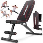 OPPSDECOR Weight Bench for Home Gym, Fast Foldable Workout Bench Press for Home Gym Full Body Strength Training, 8 Adjustable Backrests Incline/Flat/Decline Sit up Bench - 2024 Upgrade