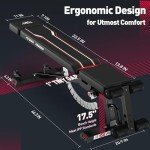 FLYBIRD Weight Bench, 1200lbs Capacity Adjustable Workout Bench with Detachable Headrest and Leg Support, Vertical Storage Space-Saving Exercise Bench for Home Gym- FB3000