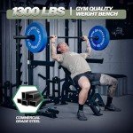 MAJOR FITNESS Adjustable Weight Bench, 1300LBS Capacity, 32 Positions for Strength Training, Bench Press, and Full-Body Workouts for Home or Garage Gym (Black)