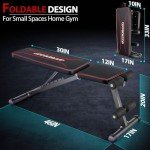 OPPSDECOR Weight Bench for Home Gym, Fast Foldable Workout Bench Press for Home Gym Full Body Strength Training, 8 Adjustable Backrests Incline/Flat/Decline Sit up Bench - 2024 Upgrade