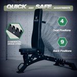 MAJOR FITNESS Adjustable Weight Bench, 1300LBS Capacity, 32 Positions for Strength Training, Bench Press, and Full-Body Workouts for Home or Garage Gym (Black)