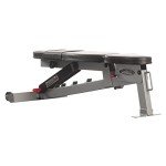 POWERBLOCK Sport Bench, Workout Bench, 5 Position Adjustable Bench & Seat, Built-in Wheels & Handle Kit, Innovative Workout Equipment, Home & Commercial Gyms Silver