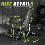 UNIRAY Weight Bench, Workout Bench for Home Gym with 1200 LBS Capacity, Adjustable Weight Bench with Heavy Duty Leg Extension and Preacher Pad, Gym Bench Incline Flat Decline for Bench Press Full Body Strength Training