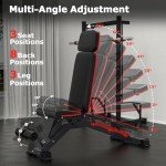 Fostoy Adjustable Weight Bench, 800/1200LBS Heavy Duty Workout Bench for Home Gym, Incline Decline Flat Bench Press Bench for Weight Lifting, Full Body Strength Training, Sit-up Benches, Extrem Stable (Black)