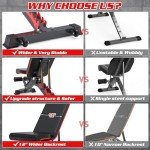 TYRSEN 1200LBS Adjustable Weight Bench Press, Heavy-duty Workout Bench for Home Gym, Extra Headrest, Incline Decline strength Training Bench Press for Full Body Workout Extrem Stable