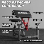 Mikolo Preacher Curl Bench, Plate Loaded Bicep Curl Machine, Bicep and Tricep Workout Equipment，2 in 1 Arm Training Machine for Home Gym