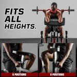 Mikolo Preacher Curl Bench, Plate Loaded Bicep Curl Machine, Bicep and Tricep Workout Equipment，2 in 1 Arm Training Machine for Home Gym