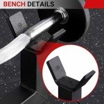 ER KANG Preacher Curl Bench, 350LBS Strength Training Biceps Bench for Home Gym, Adjustable Weight Bench with Wheels Moving, 24"×13" Arm Pad&Height Selectable Seat(2023 New Version)