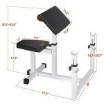 ANT MARCH Preacher Curl Weight Bench Seated Arm Isolated Barbell Dumbbell Biceps Station Home Gym Max load 450lLBS