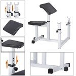 ANT MARCH Preacher Curl Weight Bench Seated Arm Isolated Barbell Dumbbell Biceps Station Home Gym Max load 450lLBS