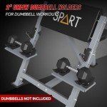 SPART Preacher Curl Bench, Seated Arm Isolated Barbell Dumbbell Bicep Station, Bicep Curl Machine with Bar Holder & Dumbbell Holder for Home Gym, Gray