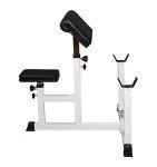 DF306 Pro Preacher Curl Bench – Fully Adjustable Seat and Pad for Isolated Bicep Training Home Gym – 500 LBS Capacity – Barbell Dumbbell Fitness Station for Strength Training by Deltech Fitness