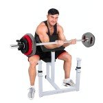 ZENY Preacher Curl Bench Arm Curl Weight Bench Weightlifting, Biceps Triceps Muscle Strength Training, Isolated Barbell Rack Stand Home Gym Equipment, Adjustable Height