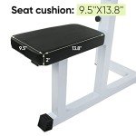 ZENY Preacher Curl Bench Arm Curl Weight Bench Weightlifting, Biceps Triceps Muscle Strength Training, Isolated Barbell Rack Stand Home Gym Equipment, Adjustable Height