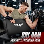 Yes4All Foam - Preacher Curl Pad, Simple Version of Preacher Curl Weight Bench for Arms, Biceps and Triceps, Space-Savin