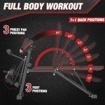 Adjustable Weight Bench, Bench Press for Full Body Workout, 880 Lbs Workout Bench for Home Gym with Barbell Rack, Strength Training Stable Incline Decline Bench with Leg Developer