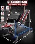 Professional Weight Bench with Leg Extension & Leg Curl & Preacher Curl, Heavy-Duty Adjustable Weight Bench Press Set Incline Decline Flat Workout Bench Full Body Strength Training for Home Gym