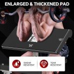 FAGUS H Adjustable Preacher Curl Bench, Strength Training Biceps Bench, Isolated Barbell Dumbbell Bicep Tricep Muscle Seated Bench, 440LBS Home Gym Fitness Equipment with Moving Wheels, Red