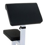 JungleA Adjustable Arm Preacher Curl Bench Machine w/Rack,Seated Arm Isolated Barbell Dumbbell Biceps Station for Home Gym Workout,Bicep Triceps Muscle Strength Training Weight Bench,550 Lbs Capacity