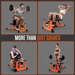 SQUATZ Sissy Squat Machine and Preacher Curl Crunch Rack - Foldable Squatting Bench for Home Gym Workout Station and Leg Exercise - Train Abs, Thighs, and Glutes, Multifunctional Fitness Equipment