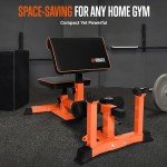 SQUATZ Sissy Squat Machine and Preacher Curl Crunch Rack - Foldable Squatting Bench for Home Gym Workout Station and Leg Exercise - Train Abs, Thighs, and Glutes, Multifunctional Fitness Equipment