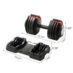 12-Level Adjustable Dumbbells Set - 52.5 LB