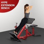 FAGUS H 2-IN-1 Preacher Curl Bench Hyperextension Roman Chair, Adjustable Strength Training Sit Up Gym Bench for Biceps Curl, Hyper Back Extension for Arms, Ab, Back and Glute Exercise Workouts, Red