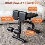 Lifepro SculptTrainer Roman Chair Hyperextension Bench, Back Extension Bench Machine for Glute, Hamstring and Lower Back, Multipurpose Adjustable Exercise Equipment, Foldable for Home Gym Fitness
