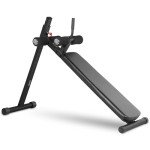XMARK Adjustable Decline Abdominal Sit-up Bench, 12 Resistance Levels (Gray)