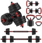 60LB Adjustable Dumbbell and Kettlebell Set