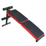 Folding Sit Up Bench, Adjustable Workout Bench for Ab Exercise, Curved Incline/Decline Slant Bench, Strength Training Weight Bench, Situps Abs Workout Equipment