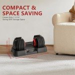 Adjustable 55LB Dumbbell for Home Gym Workouts