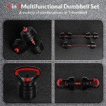 60LB Adjustable Dumbbell and Kettlebell Set