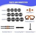 Adjustable 45lbs Dumbbell Set for Home Gym
