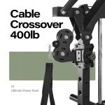 Major Fitness Drone2 Smith△ Machine – All-in-One Home Gym Squat Rack with Weight Bar, Dual LAT Pull-Down Systems & Cable Crossover Machine for Full-Body Workouts