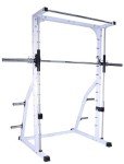 Deltech Fitness DF4900 Smith Machine with Linear Bearings, Weight Plate Storage and Pull-Up Bar, Squat Rack, Half Power Cage for Strength Training Home Gym