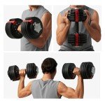 12-Level Adjustable Dumbbells Set - 52.5 LB