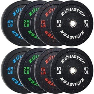 Olympic Bumper Plates Set for Strength Training 190LB