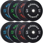 Olympic Bumper Plates Set for Strength Training 190LB