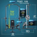 ANYTHING SPORTS Compact Smith Machine with Adjustable Bench