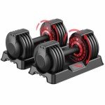 Adjustable 25 lbs Dumbbells Set for Home Gym