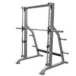 Valor Fitness Smith Machine Home Gym Equipment- Squat Bench Press Rack - 2" Plate Storage - Attached Sliding Knurled Barbell - Max Weight 500 LB
