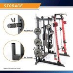 Marcy Multi-Functional Power Cage Smith Machine for Home Gym Training with Workout Bench