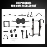 FAGUS H Commercial Smith Machine with Smith Bar, 4000LBS Power Cage Squat Rack with Lever Arm, Leg Press, LAT Pull Down System, Multi-Function Linear Bearing Cable Crossover Machine for Home Gym, Red