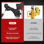 FAGUS H Commercial Smith Machine with Smith Bar, 4000LBS Power Cage Squat Rack with Lever Arm, Leg Press, LAT Pull Down System, Multi-Function Linear Bearing Cable Crossover Machine for Home Gym, Red