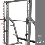 Valor Fitness Smith Machine Home Gym Equipment- Squat Bench Press Rack - 2" Plate Storage - Attached Sliding Knurled Barbell - Max Weight 500 LB