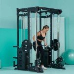 Ritkeep PMAX 5600 Home Gym SmithΔ Machine with Incline Bench, 6-in-1 Strength Training System with 326lb Dual Weight Stacks, Multi-Accessories Including Chin-up, Dip Bar, Low Row and Landmine.