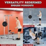 Yes4All LAT Pull Down Machines, LAT Row Cable Machine, LAT Tower with Additional Pulley Cable, High & Low Pulley Stations