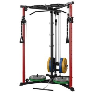 Mikolo Cable Crossover Machine, Functional Trainer with 17 Adjustable Positions, Home Gym Equipment with High and Low Pulley System for LAT Pulldowns and Seated Cable Row, Cable Fly Machine